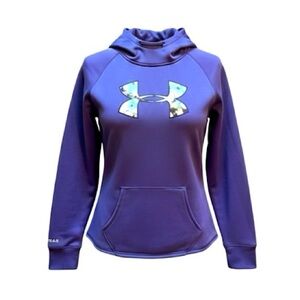 Under Armour Storm Women’s Semi Fitted Purple Hoodie With Logo Size Medium